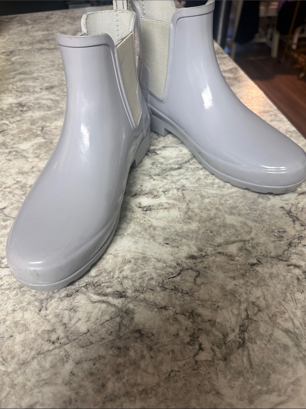 Hunter Women's Chelsea Rain Boots - Light Gray